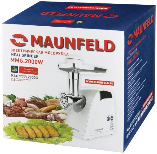 Мясорубка Maunfeld MMG.2000W белая купить,48946
