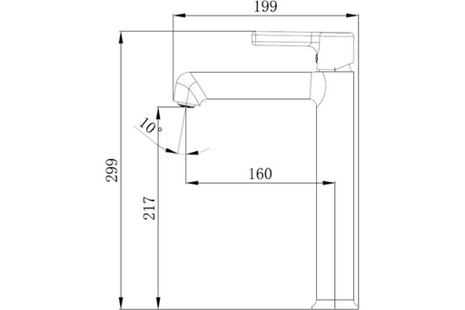 Смеситель для раковины Voda Column CLM25 хром