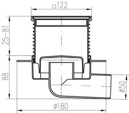 Трап точечный для пола Veconi MCH L425L