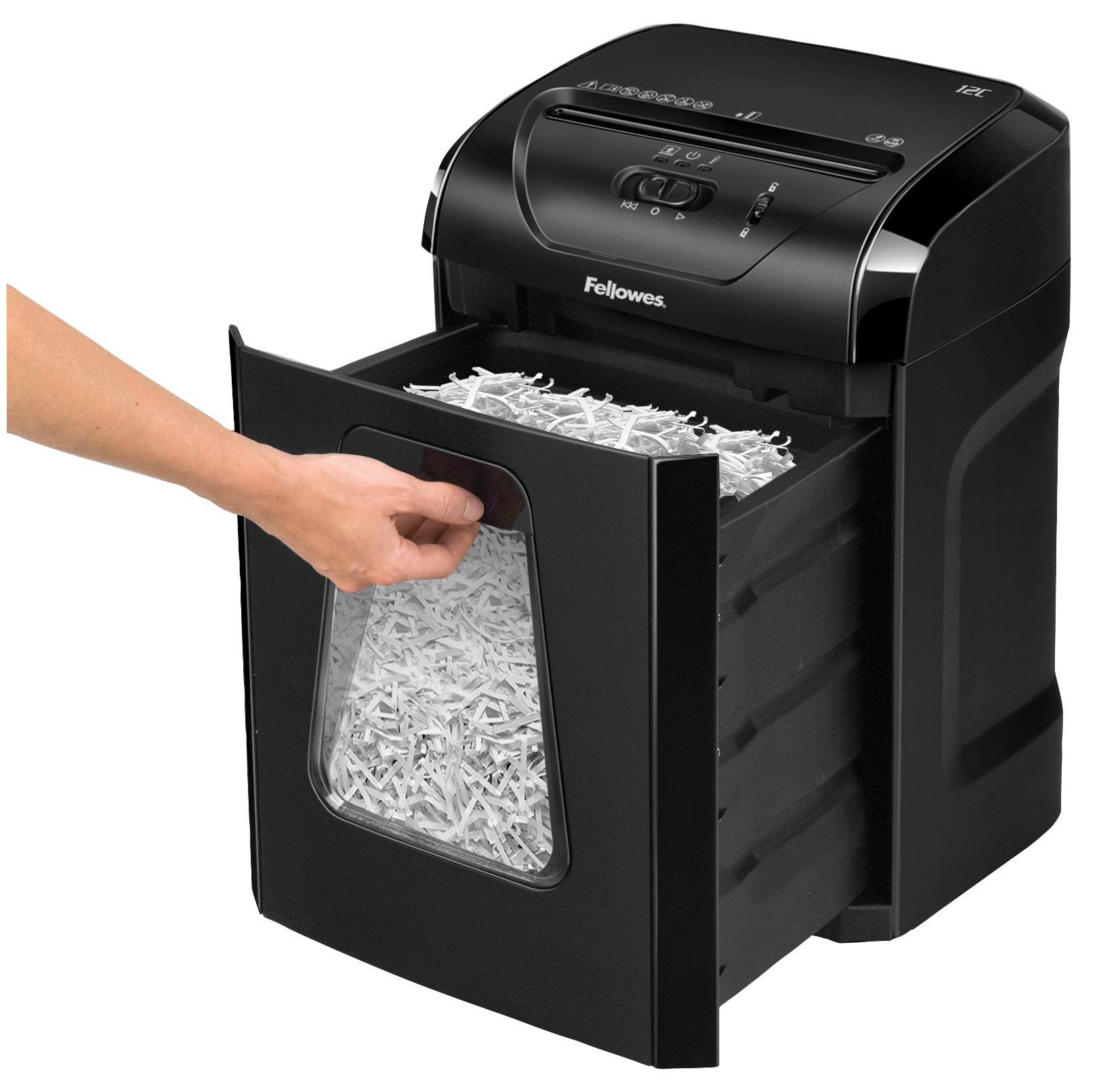 Шредер Fellowes Powershred 12C черный купить,0