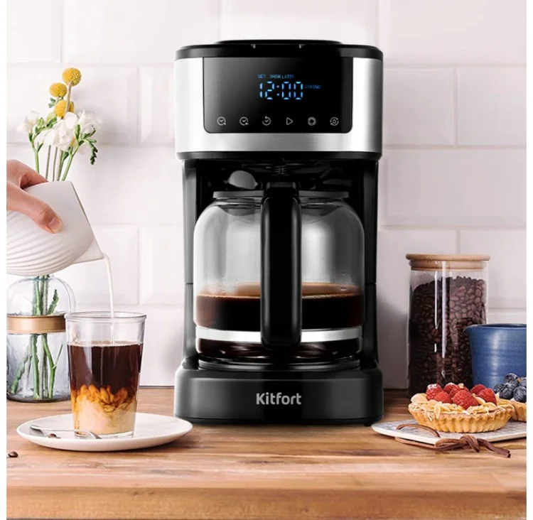 Кофеварка Kitfort КТ-7181 черный - ForteMarket Кофеварка Kitfort КТ-7181 черный купить,0