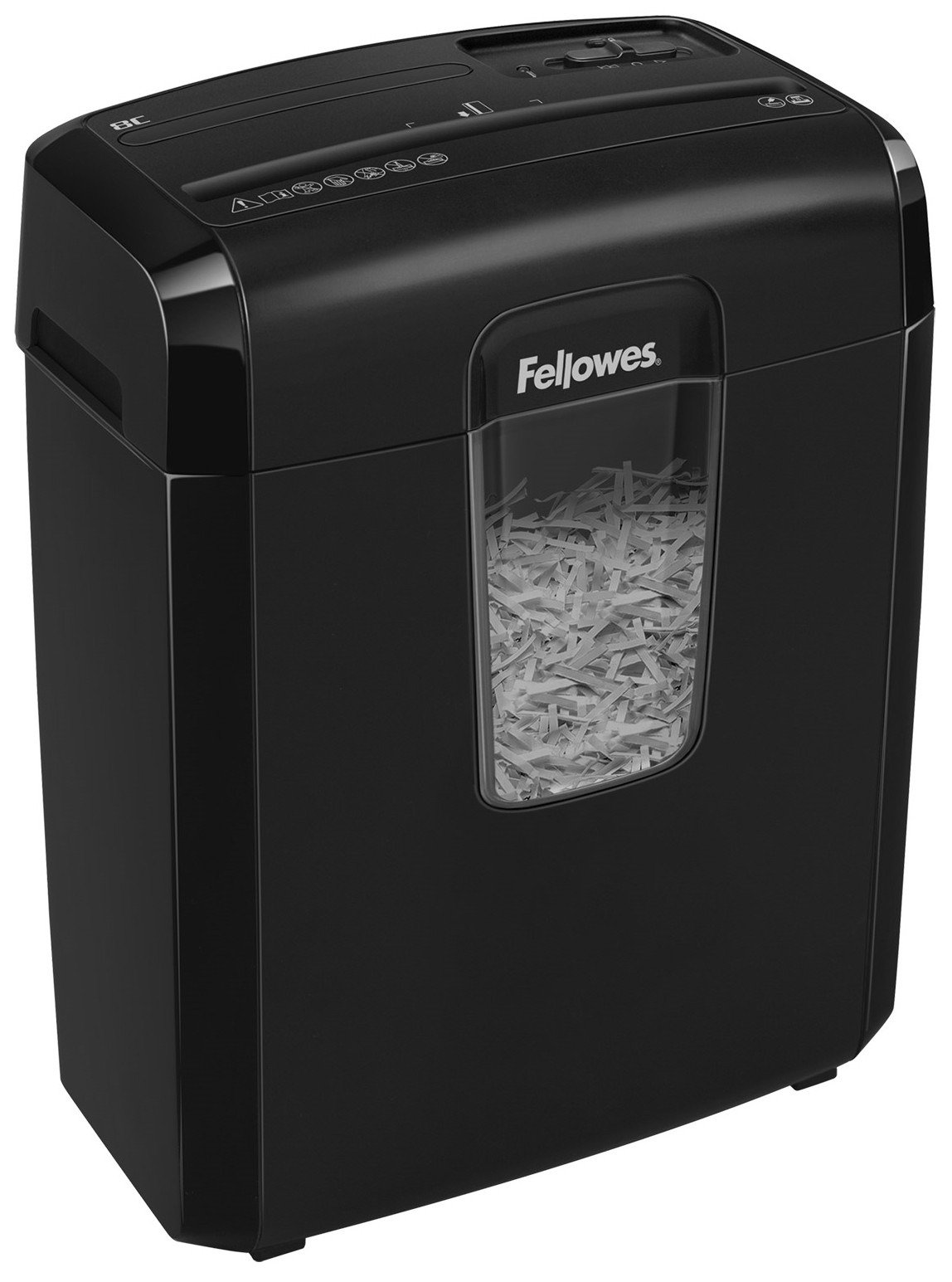 Шредер Fellowes Powershred M-8C DIN P-4 черный