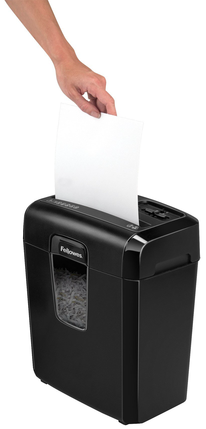 Шредер Fellowes Powershred M-8C DIN P-4 черный купить,NaN