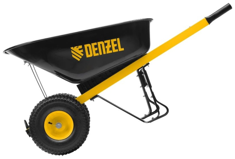 Тачка строительная Denzel 69000 250кг 140л черно-желтый купить,78900