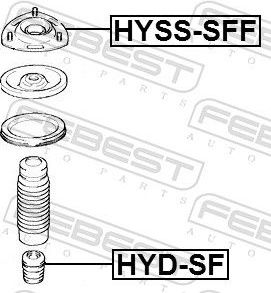 Отбойник амортизатора Febest HYD-SF / 54626-26000 купить,NaN