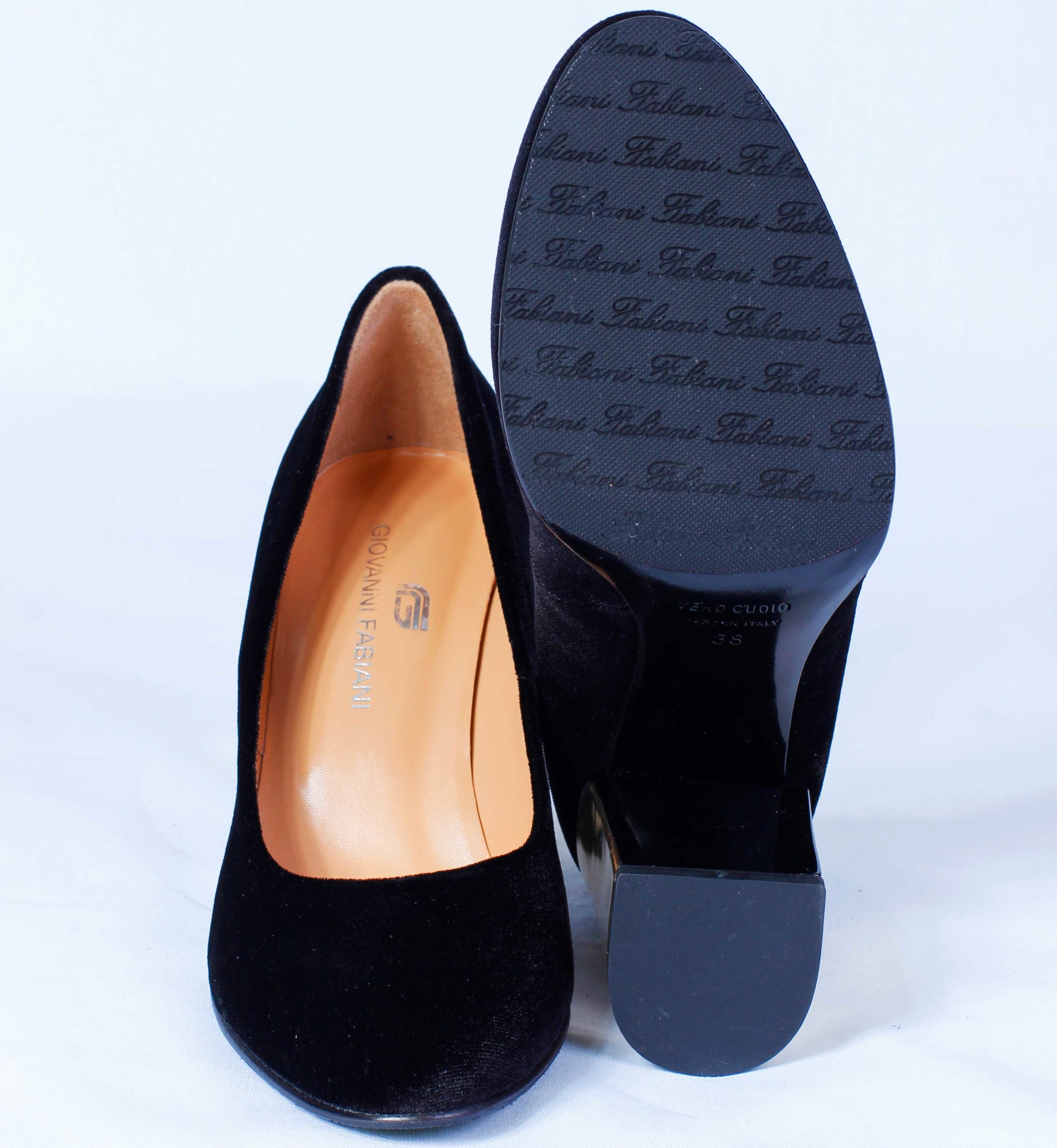 Туфли Giovanni Fabiani Velutto Nero Mushroom G3938 black 39.5 купить,0