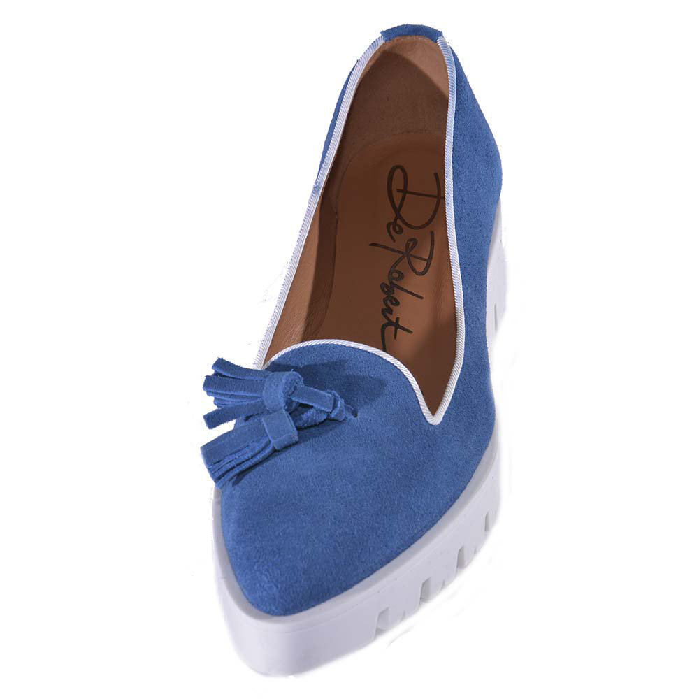 Балетки De Robert 3662 Velour Prussia 5828 blue 36 купить,NaN