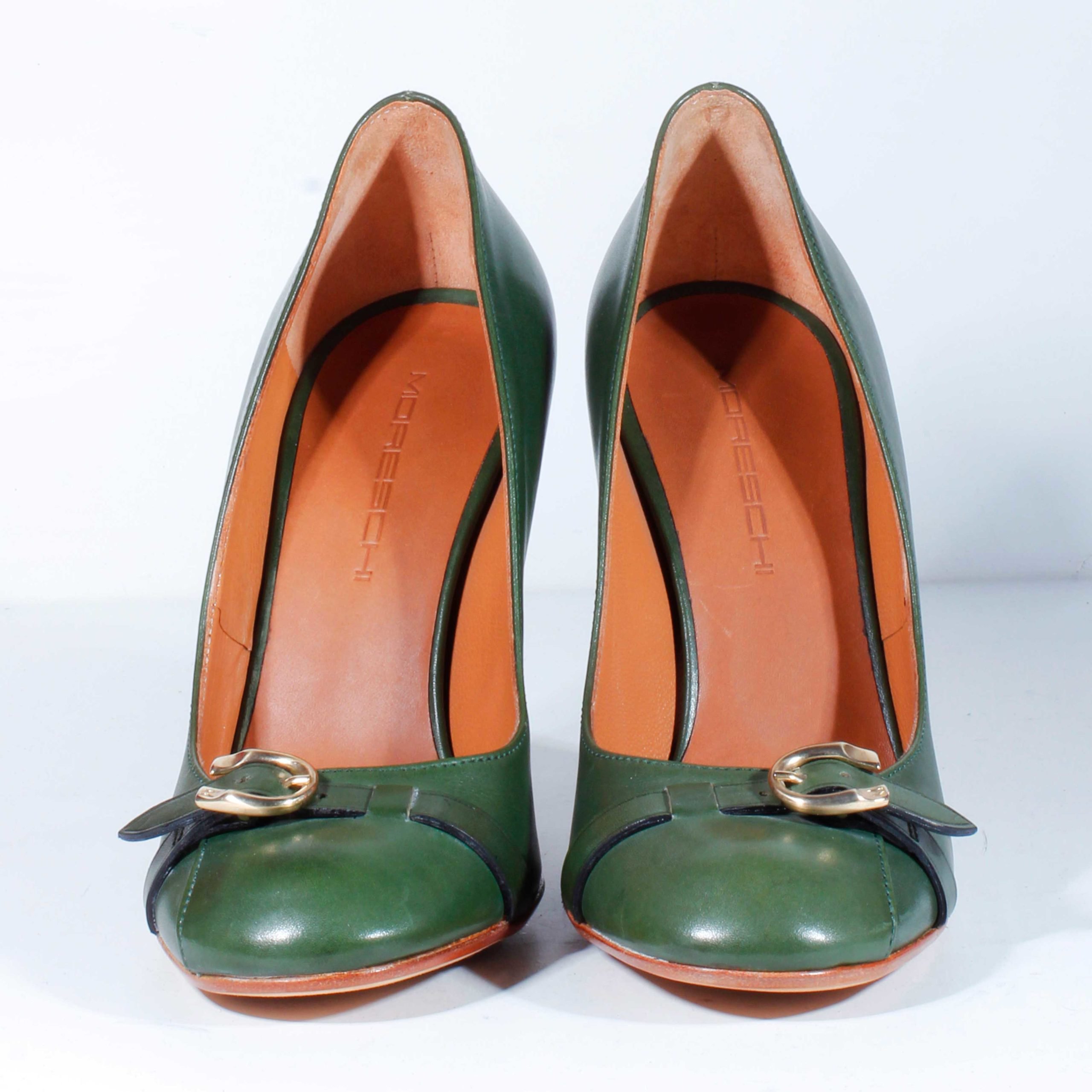 Туфли Moreschi 62282 D24 F.DO Antonella Cuoio Prince 620 green 36,5