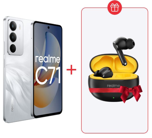 Смартфон Realme C71 8/256Gb Lily White (White Swan) + подарок купить,NaN