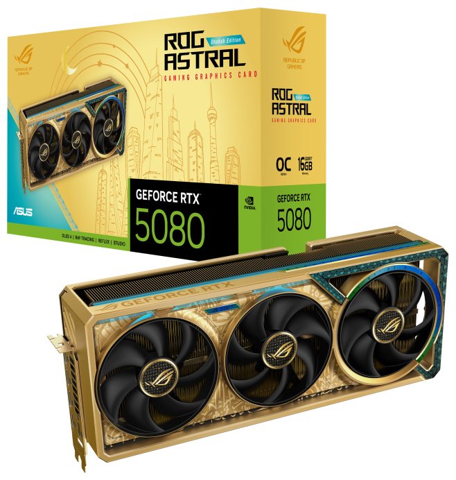 Видеокарта ASUS ROG Astral GeForce RTX 5080 Dhahab CORE OC Edition 16 Гб купить,NaN