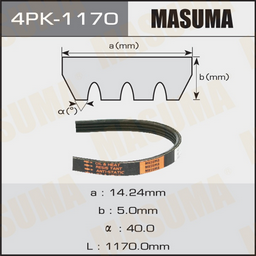 Ремень поликлиновый Masuma 4PK 1170