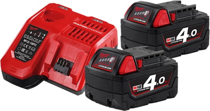 Аккумулятор Milwaukee 4933459215 Li-Ion 18 В 4 Ач 2 шт купить,NaN