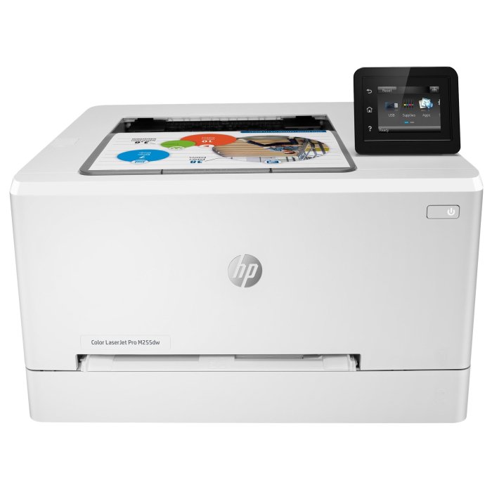Принтер HP Color LaserJet Pro M255dw белый