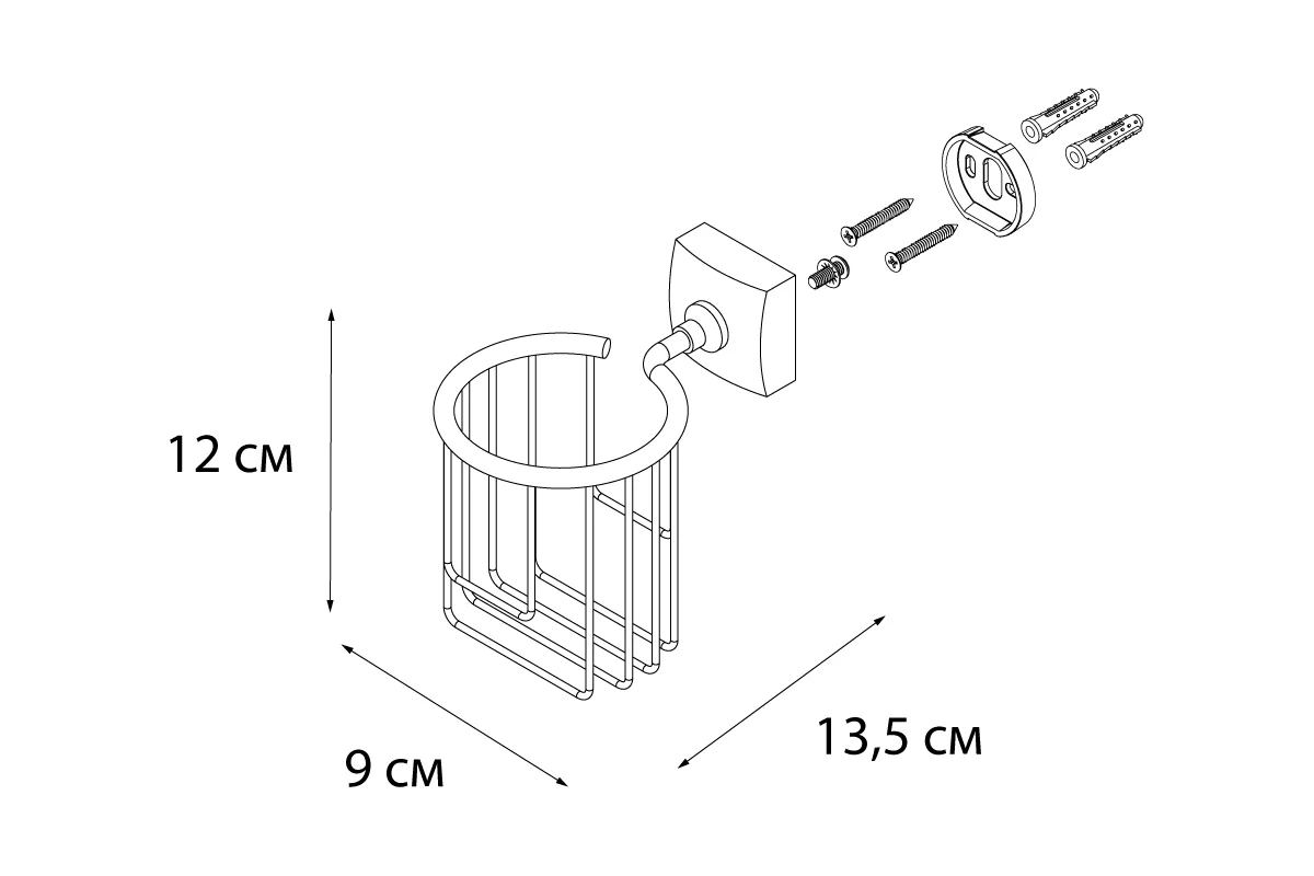Держатель освежителя воздуха Fixsen Kvadro FX-61314 10шт