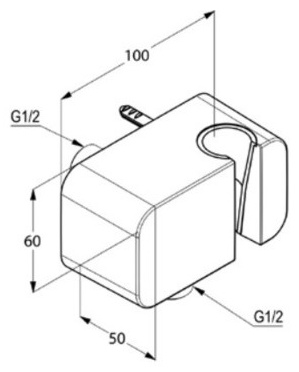 Подключение для душевого шланга Kludi A-QA 6556005-00 хром купить,NaN