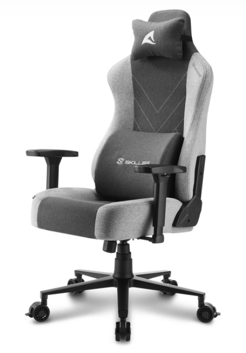 Кресло игровое Sharkoon Skiller SGS30 Fabric Grey ткань купить,NaN