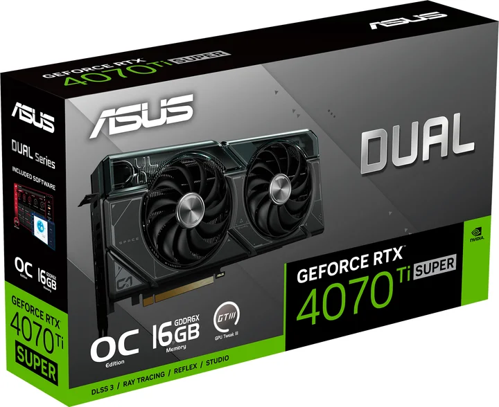 Видеокарта Asus GeForce RTX 4070 Ti Super Dual OC Edition DUAL-RTX4070TIS-O16G 16Gb Black - ForteMarket Видеокарта Asus GeForce RTX 4070 Ti Super Dual OC Edition DUAL-RTX4070TIS-O16G 16Gb Black купить,0