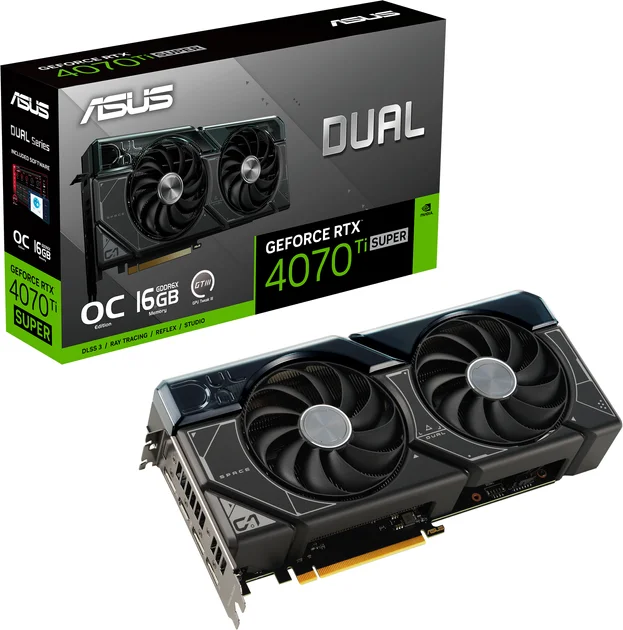 Видеокарта Asus GeForce RTX 4070 Ti Super Dual OC Edition DUAL-RTX4070TIS-O16G 16Gb Black - ForteMarket Видеокарта Asus GeForce RTX 4070 Ti Super Dual OC Edition DUAL-RTX4070TIS-O16G 16Gb Black купить,0