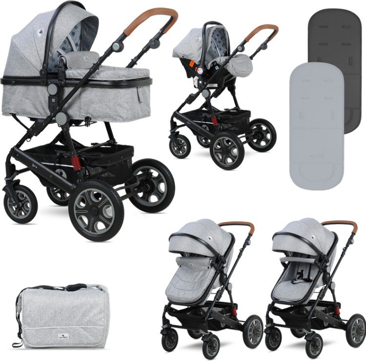 Коляска трансформер Lorelli Lora Set Grey Elephants 2123 купить,NaN