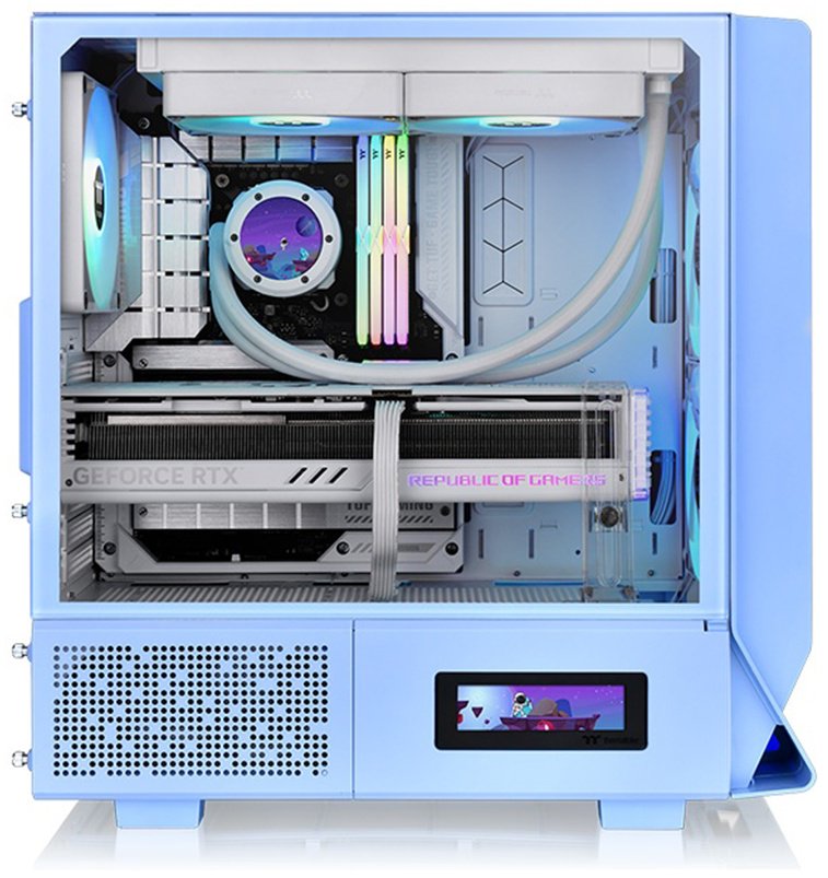 Корпус Thermaltake CA-1Y2-00MFWN-00 голубой купить,NaN
