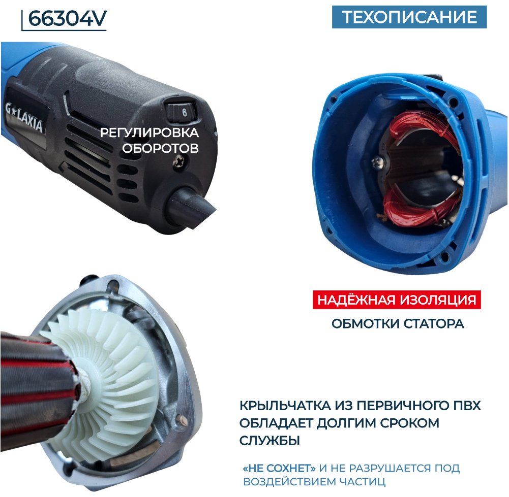 Шлифмашина угловая Galaxia 66304V купить,NaN