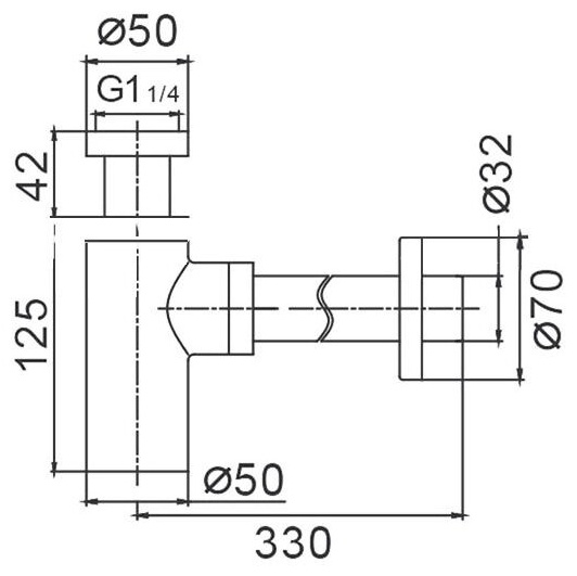 Сифон для раковины Hans H620.01 1/4 хром купить,30600