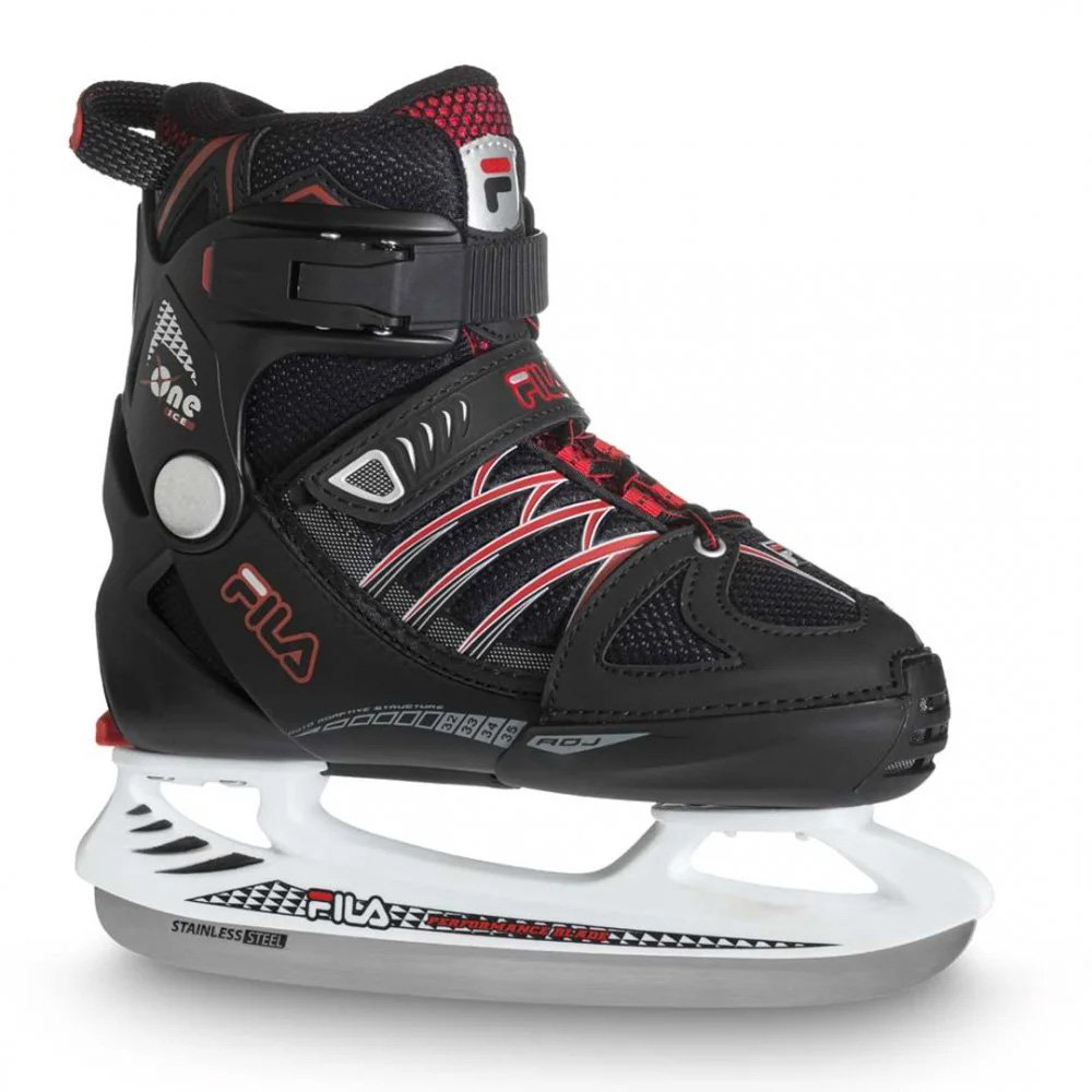 Коньки Fila X-One Ice 010420200 M 32-35 черно-красные
