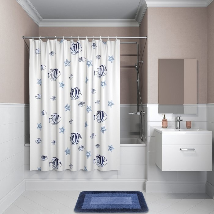 Штора для ванной Iddis B47P218i11 200х180cм белый