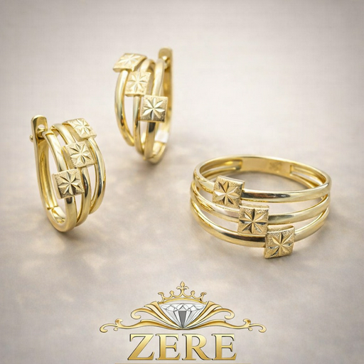 Комплект Zere ZR030404 золото 4.77гр 19р