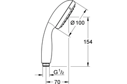 Ручной душ Grohe Vitalio Start 100 279462430 черный