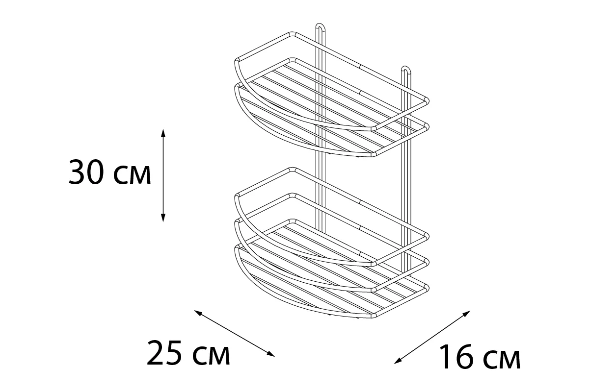 Полка Fixsen FX-720W-2 белая
