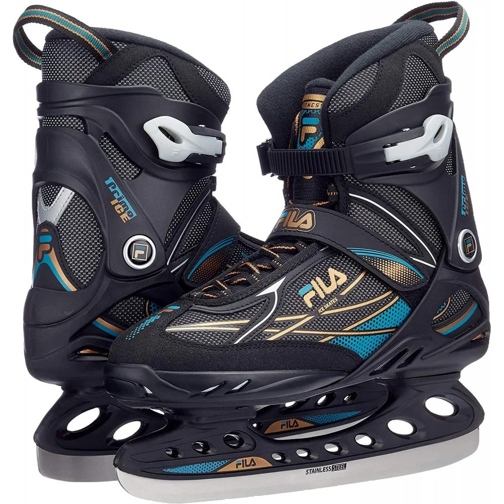 Коньки прогулочные Fila Primo Ice 46 black-blue-bronze черные купить,NaN