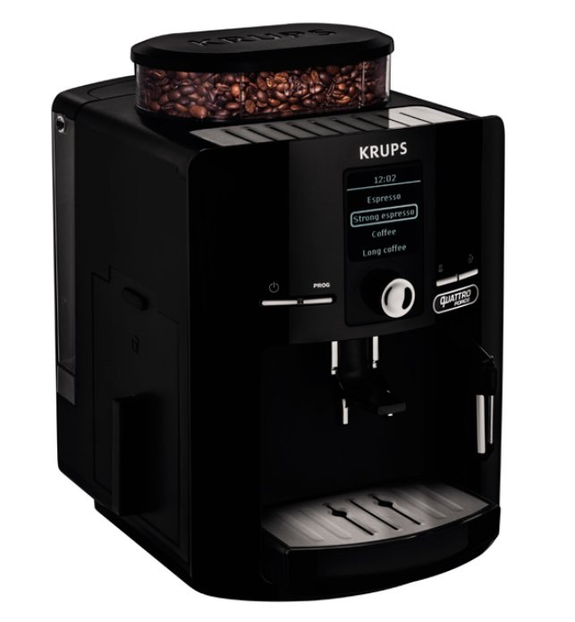 Кофемашина Krups Quattro Force EA82F010 чёрная  купить,0