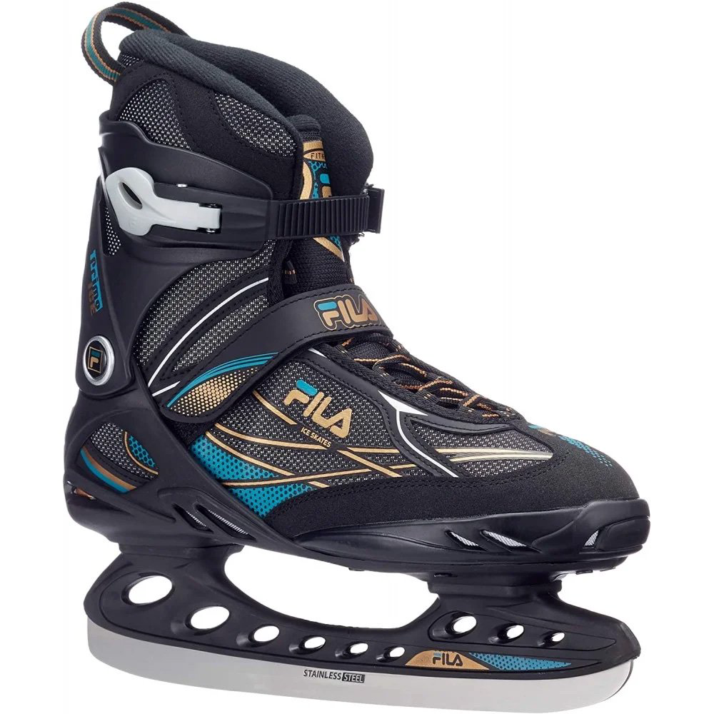 Коньки прогулочные Fila Primo Ice 43 black-blue-bronze черные купить,NaN