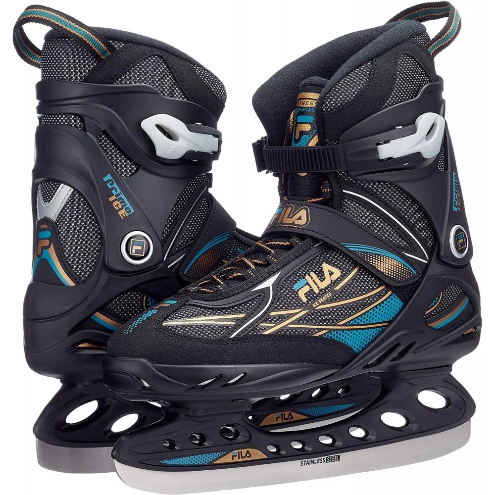 Коньки прогулочные Fila Primo Ice 43 black-blue-bronze черные купить,NaN