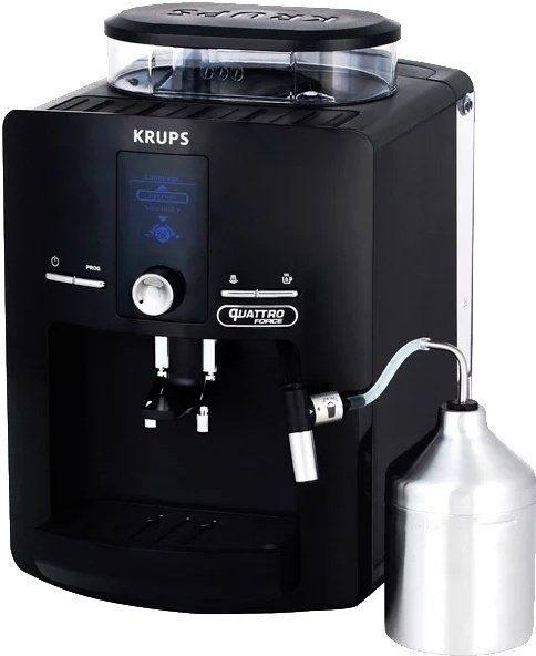 Кофемашина Krups Quattro Force EA82F010 чёрная  купить,0