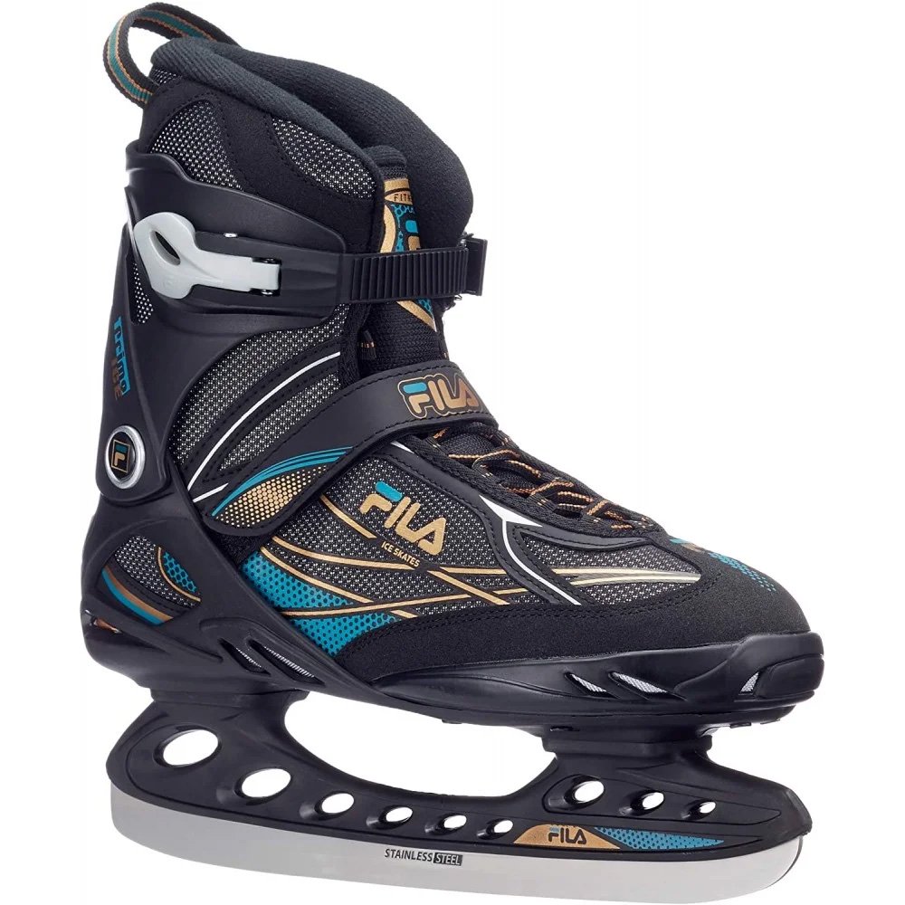 Коньки прогулочные Fila Primo Ice 45 black-blue-bronze черные купить,NaN
