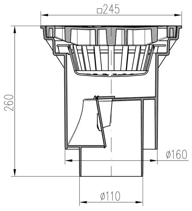 Канализационный трап Veconi 328P S 110мм черный купить,NaN