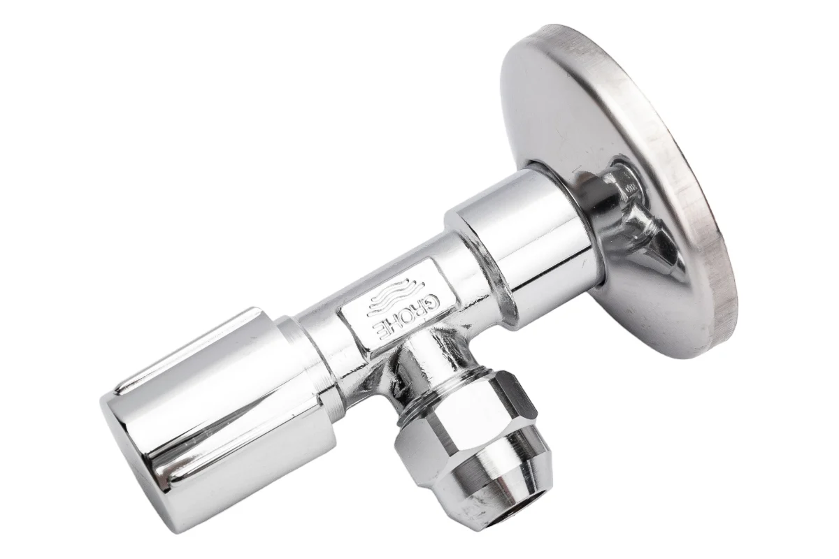 Угловой вентиль с металлической розеткой Grohe 1/2х3/8 22037000 хром купить,NaN