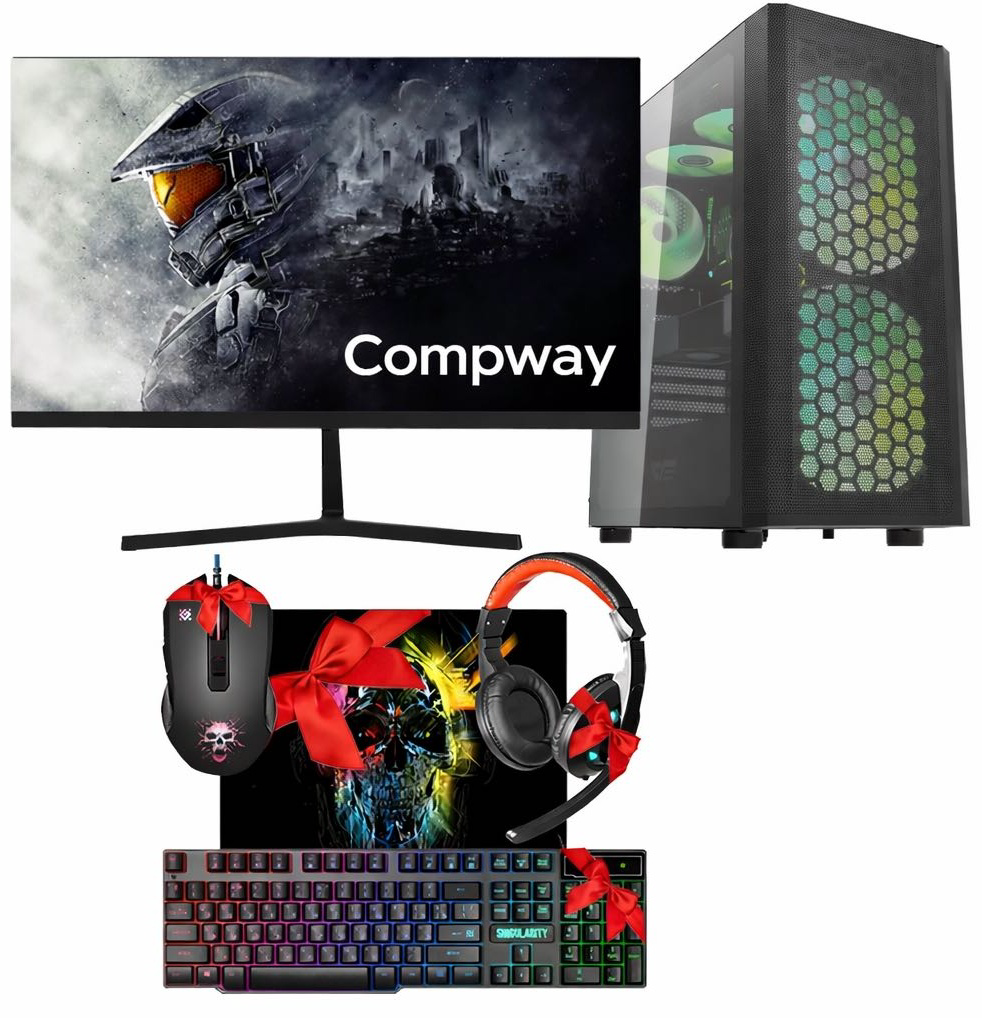 Системный блок Compway Intel Core i7-12700F / RTX 3070 Ti / 16 ГБ / HDD+SSD 1024 ГБ / Windows 10