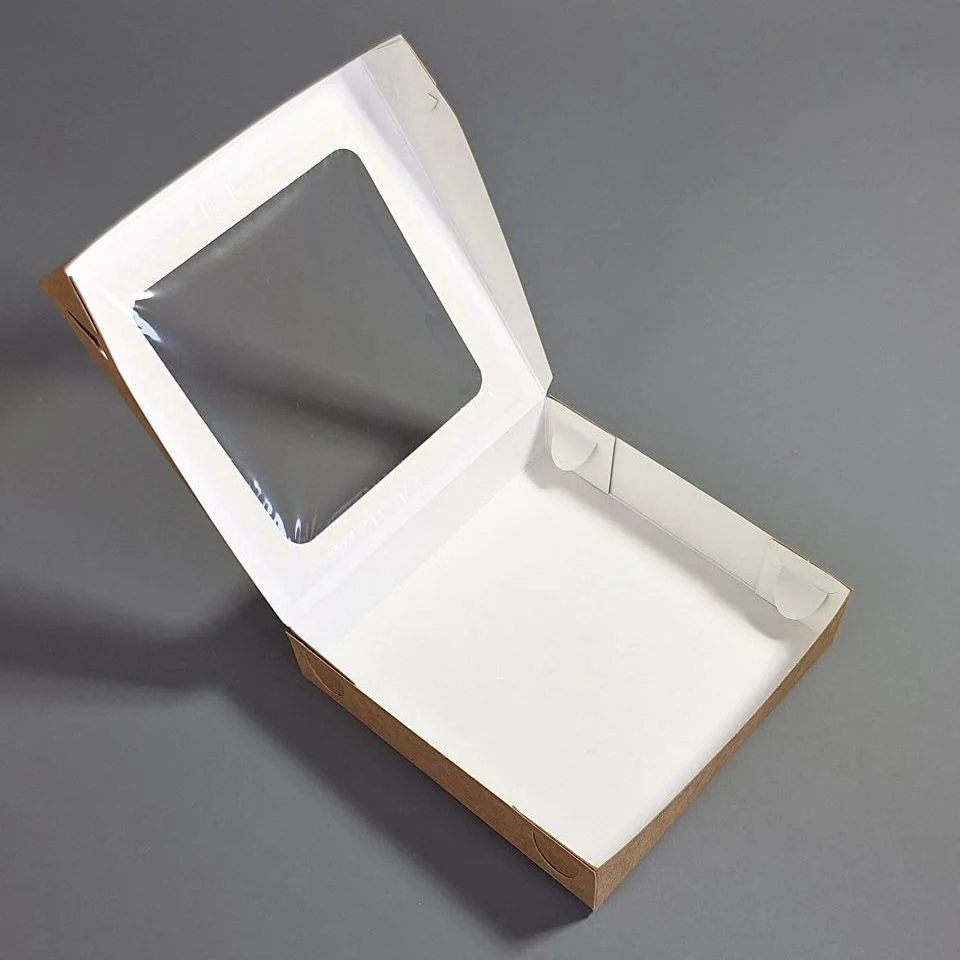 Коробка Box.kz с окном 5 шт крафт 