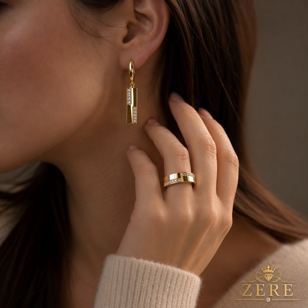Комплект Zere ZR040412 золото 7.6гр 18р купить,672100