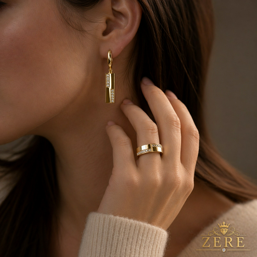 Комплект Zere ZR040412 золото 7.6гр 18р