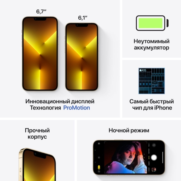 Смартфон Apple iPhone 13 Pro 1TB Gold купить,0
