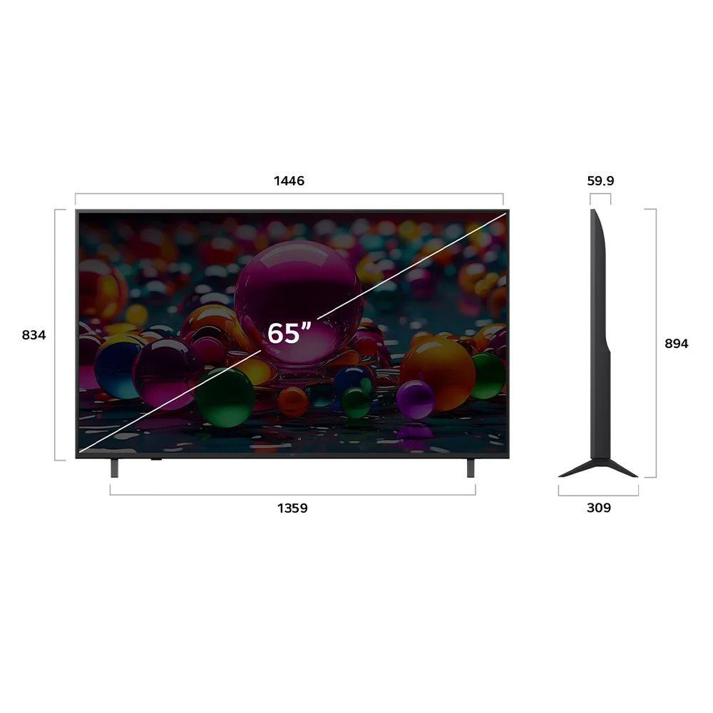 Телевизор 55" (140 см) LG 55UA75009LA LED UHD Black