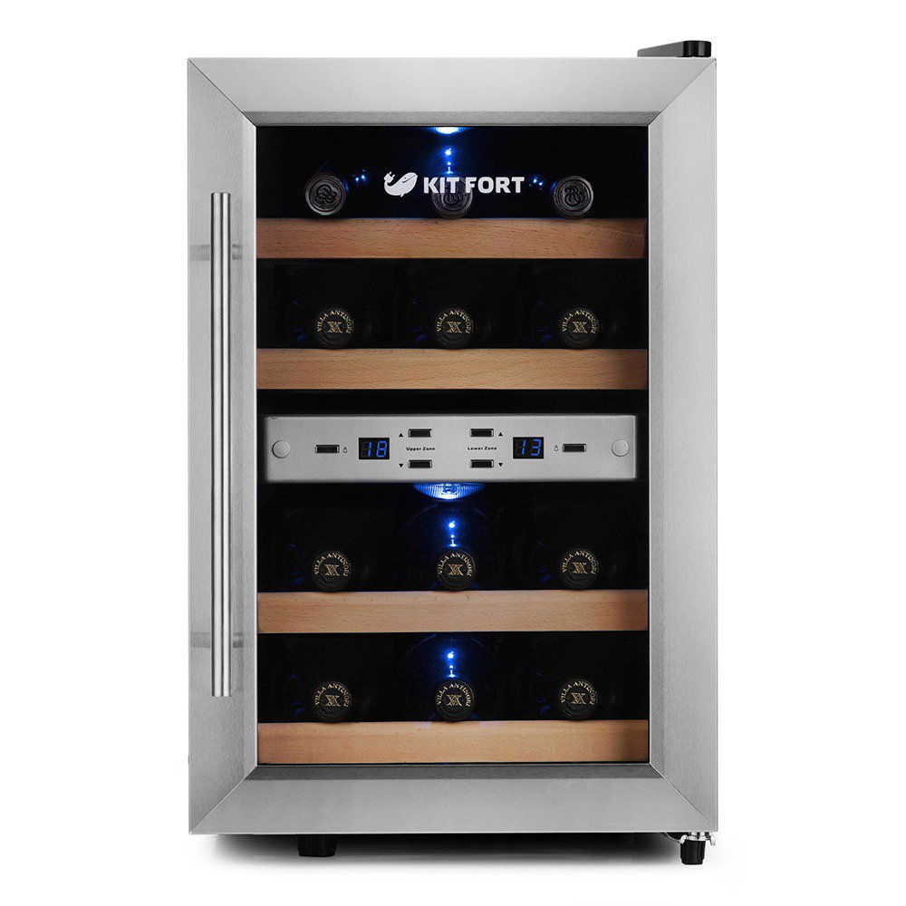 Винный шкаф Kitfort KT-2404 черный - ForteMarket Винный шкаф Kitfort KT-2404 черный купить,0