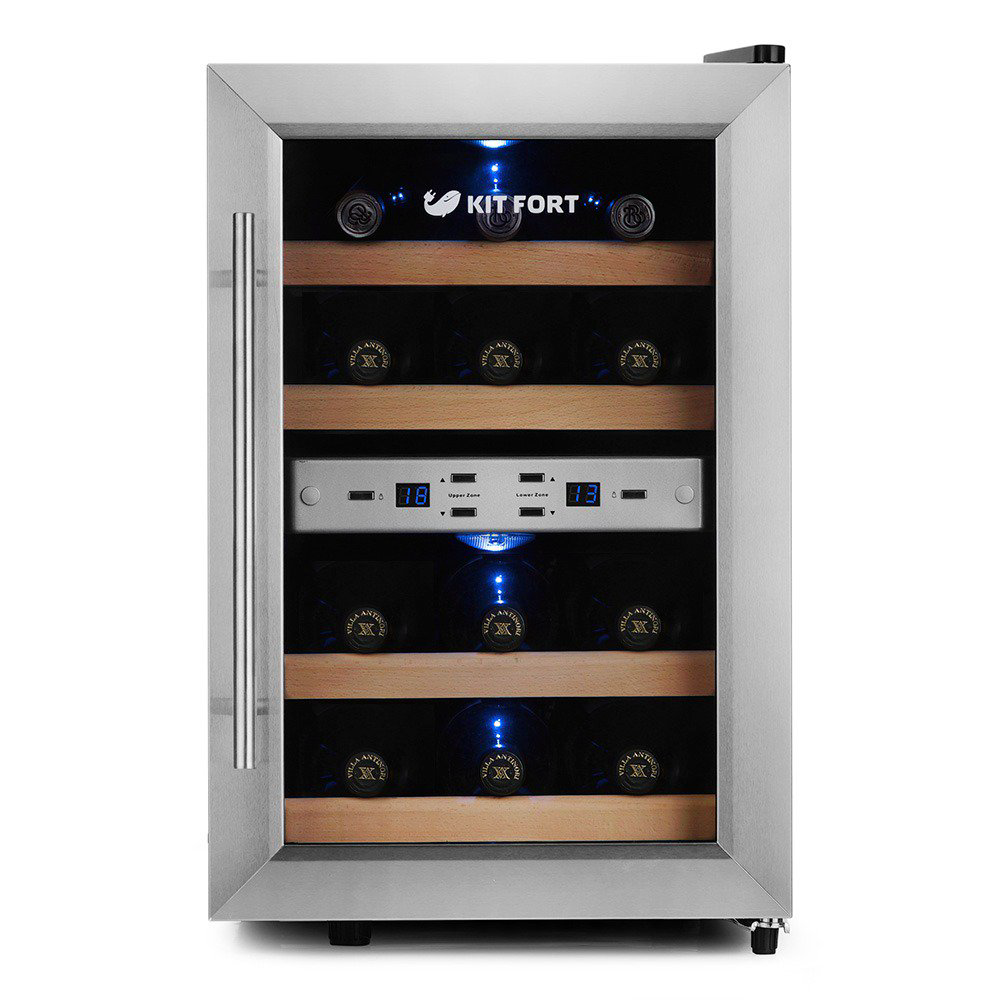 Винный шкаф Kitfort KT-2404 черный купить,NaN