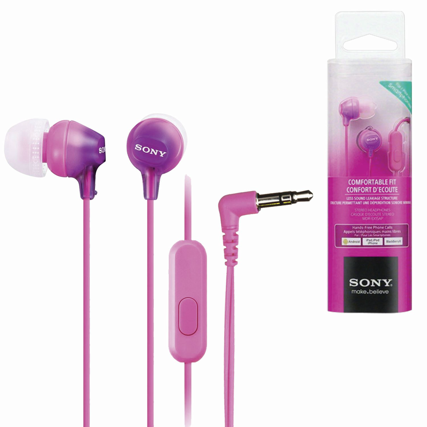 Наушники Sony MDR-EX15AP фиолетовые купить,NaN