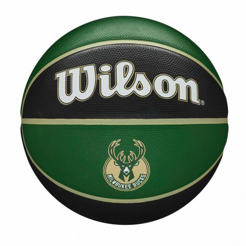 Мяч баскетбольный Wilson NBA Team Tribute Milwaukee Bucks 7 черно-зеленый купить,NaN