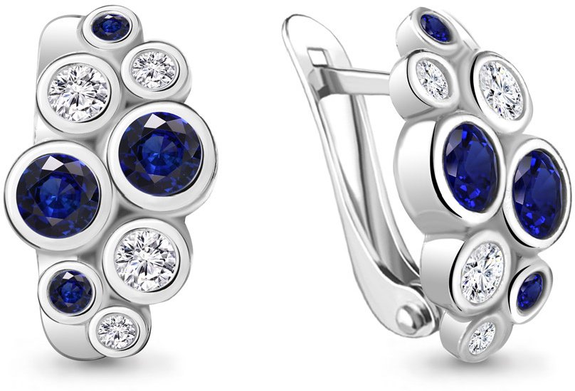 Серьги Aquamarine 42959Б купить,NaN